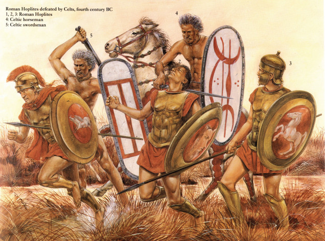 Roman Hoplites defeated by Celts, 4th century BC