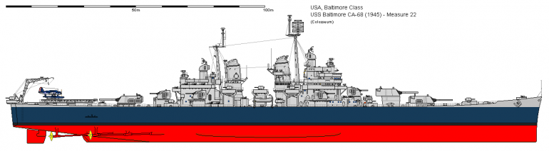 A Baltimore-class heavy cruiser is ordered and on its way