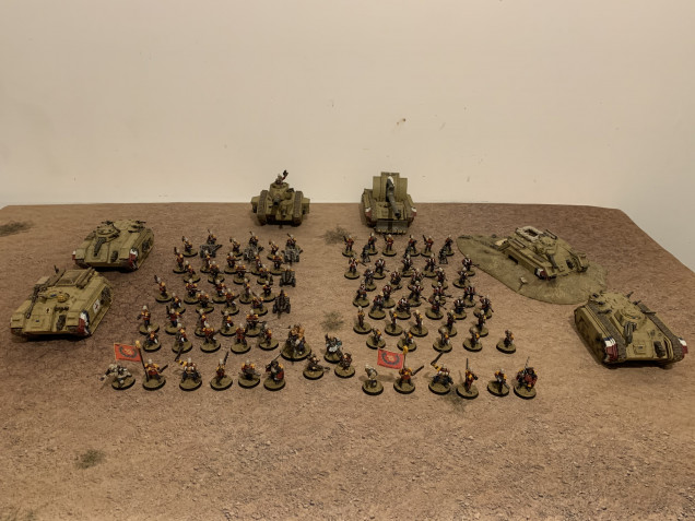 The army so far, looking good.