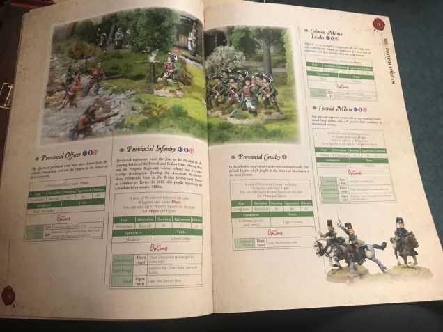 The Style of the Book, notice the new full colour and easier to read layout for army building.