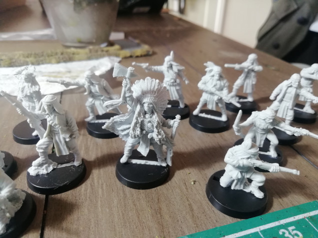 For the old West I finally have some of Black scorpions native American models as s new warband