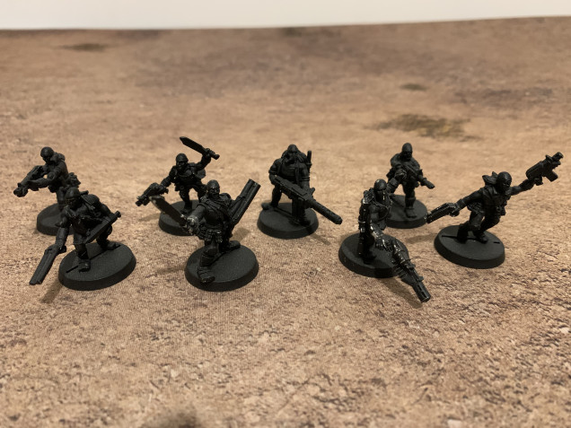 Next - old metal House Orlock gang for Necromunda which I’m going to use as the Glazers Creek farm hands. I’ll use either veterans guardsmen or conscript rules from the Imperial Guard codex when I play with them in game.