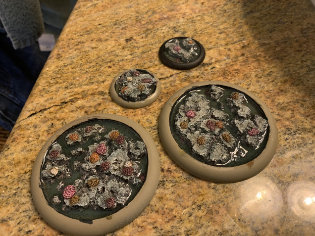 Almost final bases, need to paint black rims