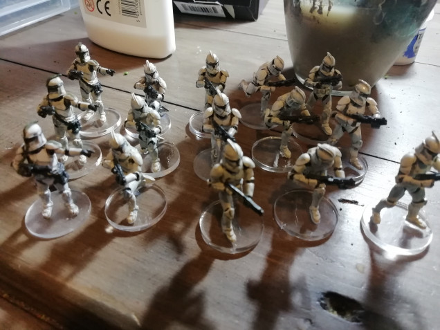 I have three squads if clone troopers each will have different orange markings starting with squad A