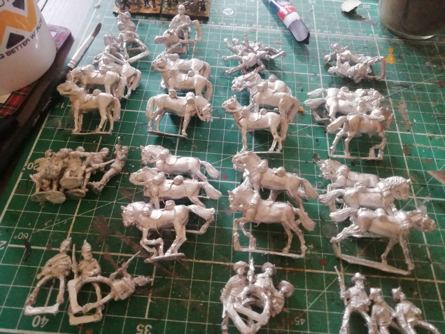 Large pile of lead from Perry miniatures. I'm working on a number of small units if irregular cavalry from the Zulu war