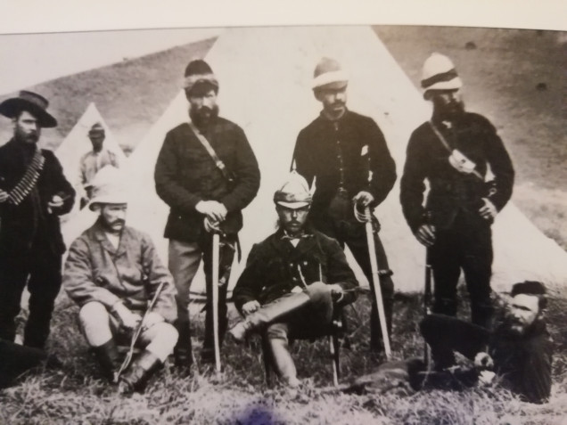 Raaff in the spiked helmet showing the lack of uniformity with his men