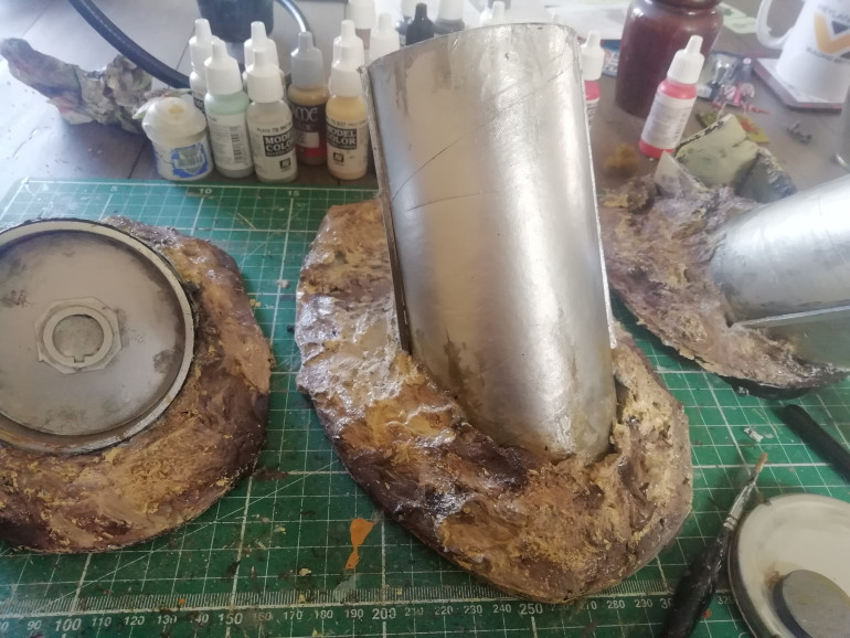 Today I've been adding more paint to my landing sites before I flock them tomorrow