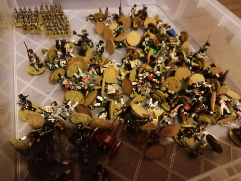 I've kept as some units for muskets and tomahawks. I have four units of continental infantry each up to 16 men I'm going to tidy up the bases