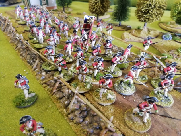 All four units of regular redcoats