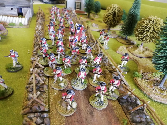 All four units of regular redcoats