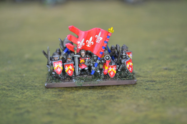 Now I have some decals from http://www.3vwargames.co.uk/ I have added to the banner for the second MAA unit and also added decals to their shields.