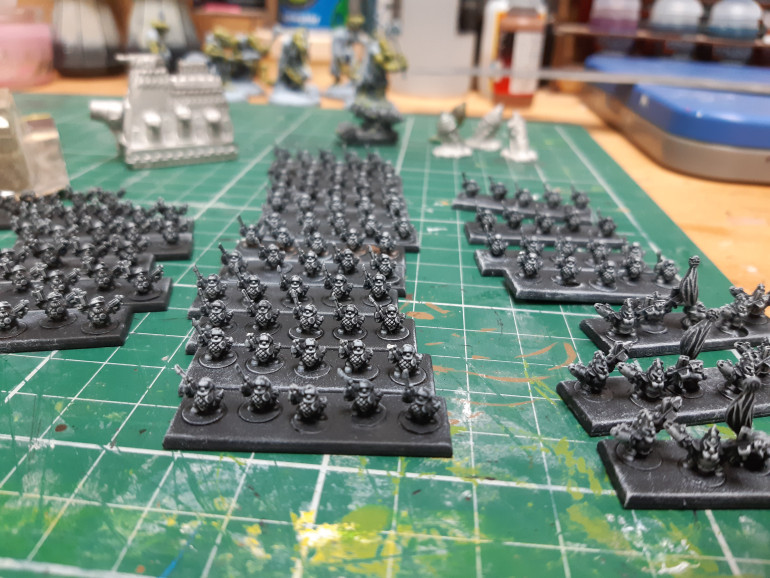 All getting a dry brush of Grey Seer.