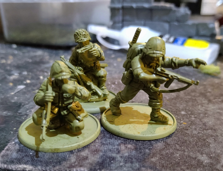 My lieutenant team. Officer with katana, metal guy checking a map and last guy with cool spare metal head and bottle arm to show him drinking.