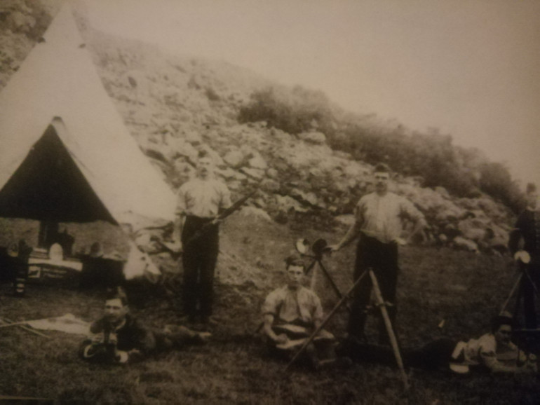 Heliograph team used to communicate when the sun was up.