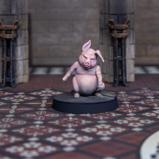 This little piggy waited for some models.