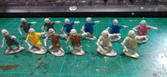 Here are some new additions. These were built and undercoated in storage but it felt good to get some paint on them