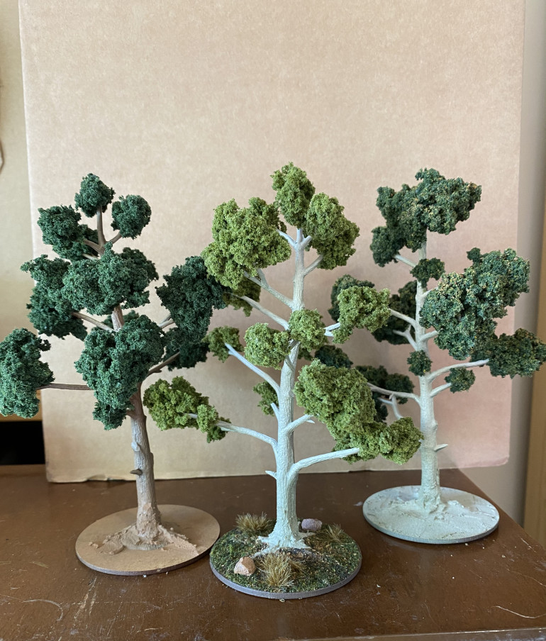 Previous attempt using clump foliage. 