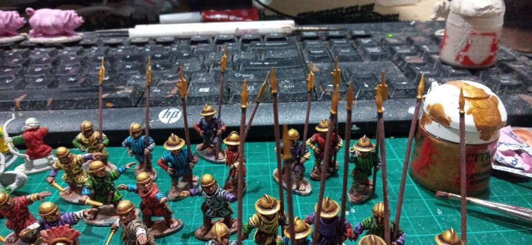 Although as you can see here I have redone the weapons in bronze, They just need a wash