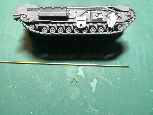 I had previously predrilled the hardpoint conversions, as I had noticed that they did not have the bosses that the various conversions mounted on. Using 1mm dia brass rod I glued them in place to make them look right but also so that the Bobbin conversion had something to mount on.