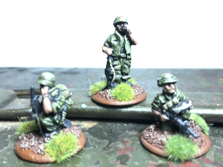 Platoon commander & RTO with the platoon sergeant