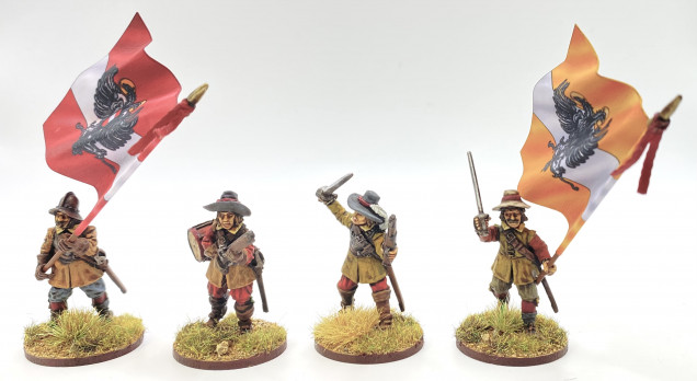 The first four figures from Bloody Miniatures on my painting table