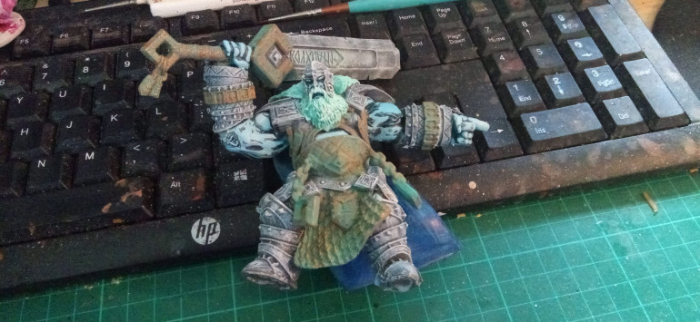 The Finished Frost Giant. I gave the skin a slightly lighter layer of Blue just to make the muscle stand out