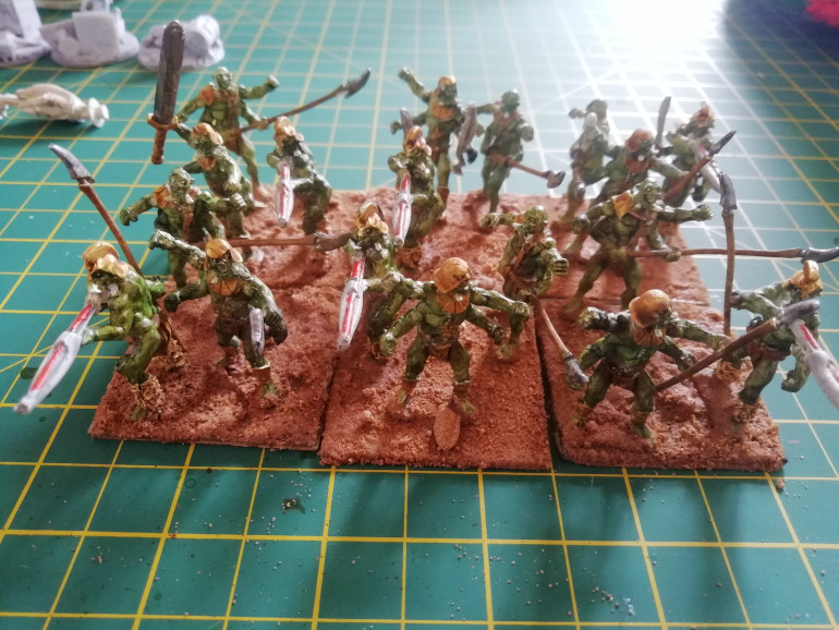 Another unit done in one day. I'm not the best painter in the world but I am quick. Contrast was only used on the flesh tones. Next month I'll start on the British expeditionary force to Mars