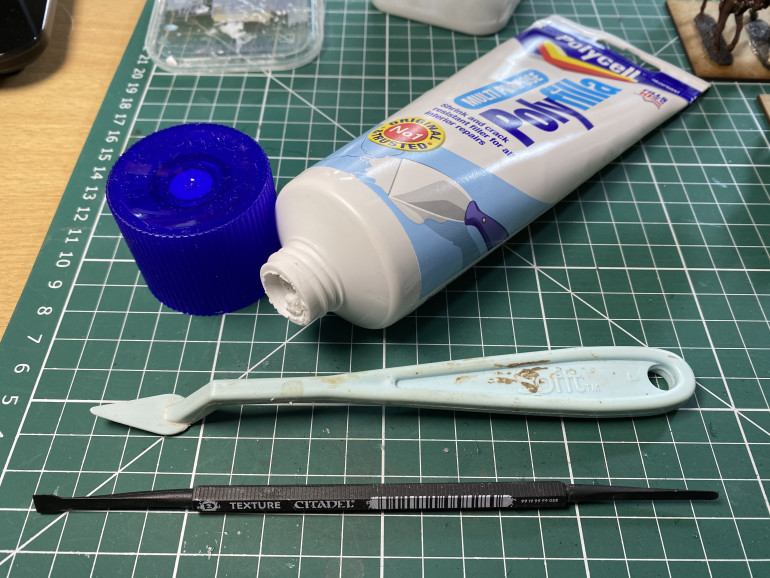 I like these handy tubes of filler as they allow you to use just a small amount of material.