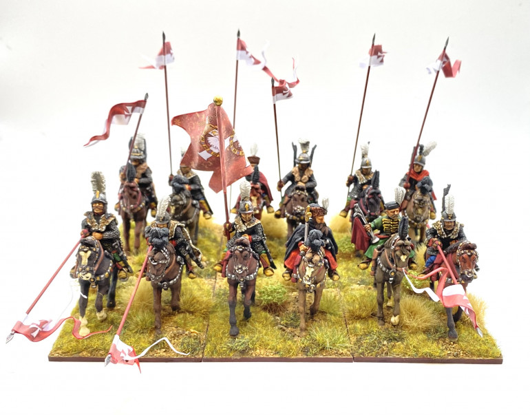 The latest banner of Hussars gallop from the paining table - TAG and Foundry 28mm