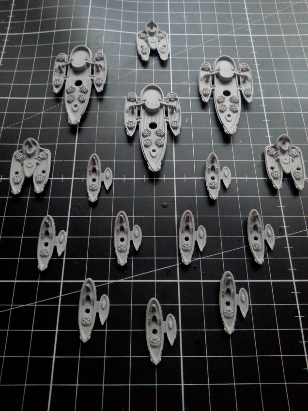 High Elf Fleet Hulls Primed