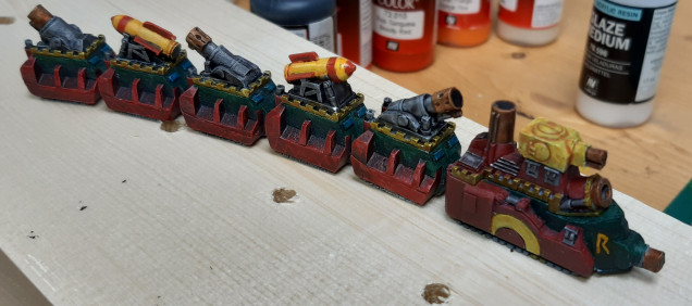 Land train varnished still waiting for the final battle cars