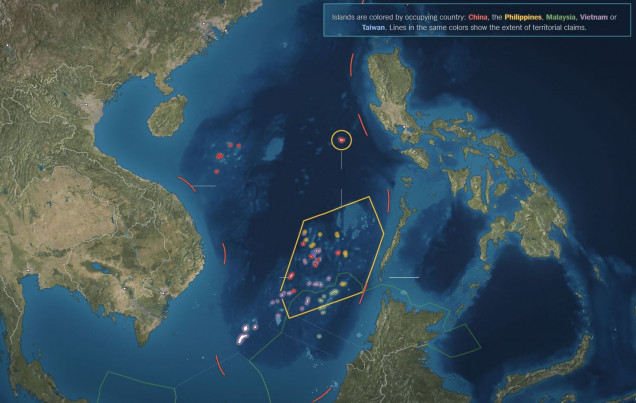 First, the general area of the engagement.  These are the Spratly Islands, bitterly contested between China, Vietnam, Taiwan, the Philippines, and Malaysia.