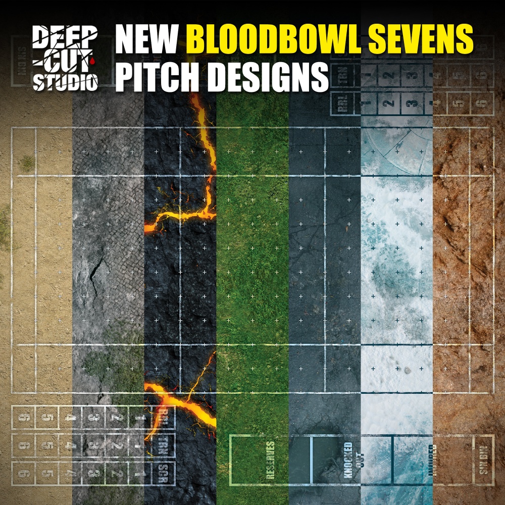 Blood Bowl Sevens Pitch Designs - Deep-Cut Studio