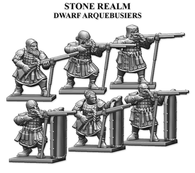 Stone Realm Dwarf Arquebusiers - Fireforge Games