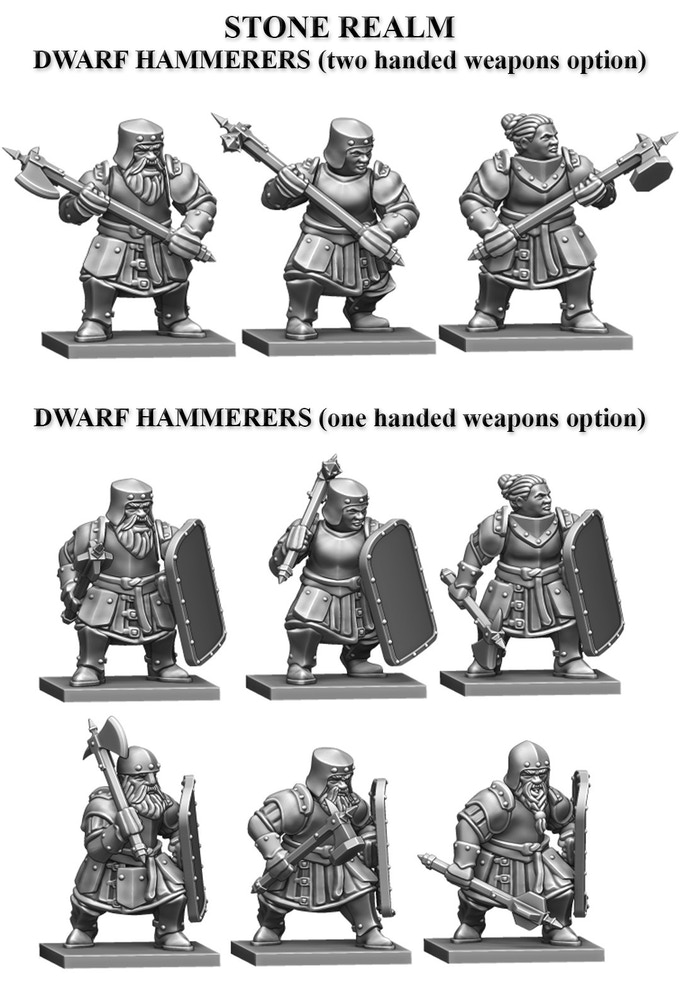 Stone Realm Dwarf Hammerers - Fireforge Games