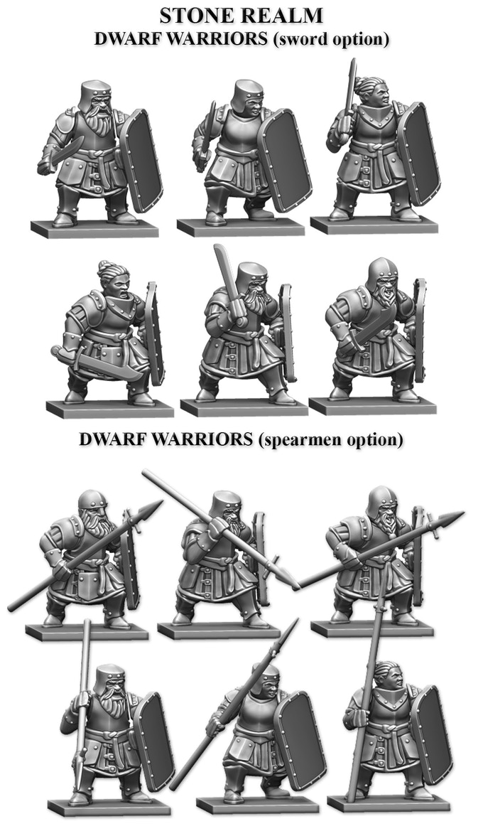 Stone Realm Dwarf Warriors - Fireforge Games