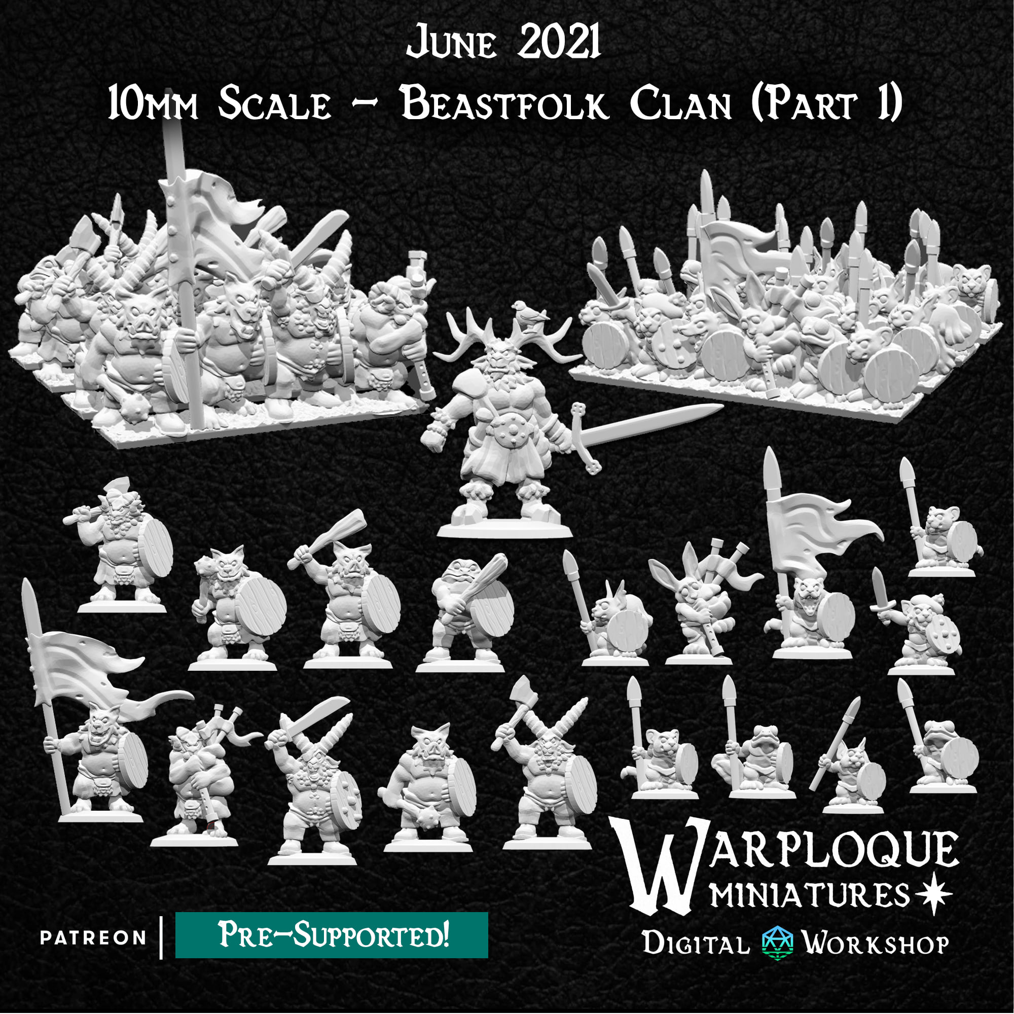10mm Beastfolk Clans - Warploque Miniatures