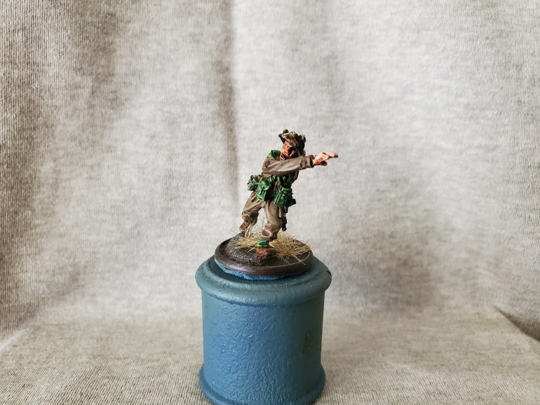 Technically he is a mini of CSM Stanley Hollis VC from Warlord Games, but I've painted him up as an officer here, though do look up CSM Hollis; he's the only VC from D-Day.