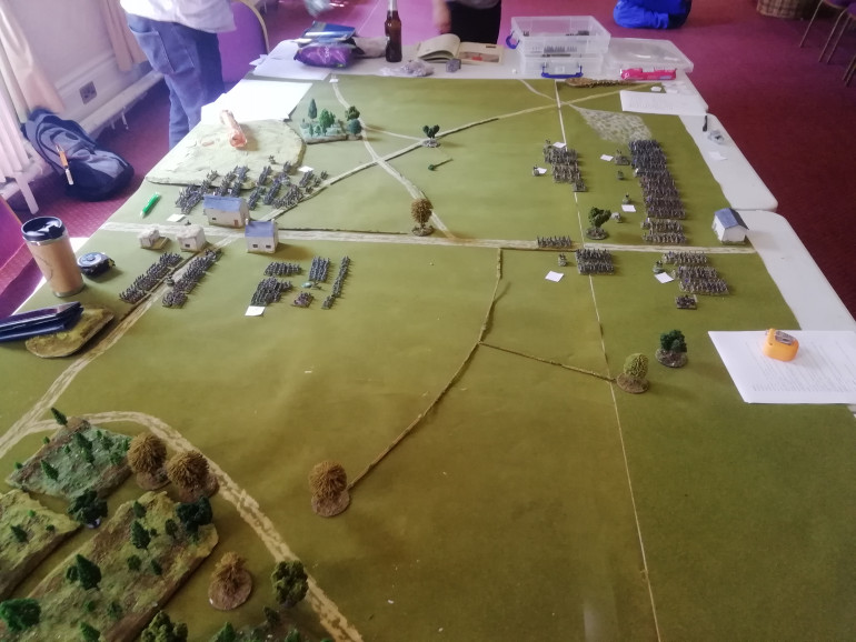 The French begin their advance across the fields