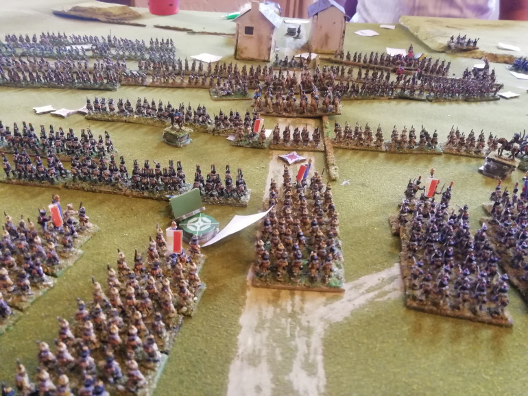 Once in musket range the two sides open fire