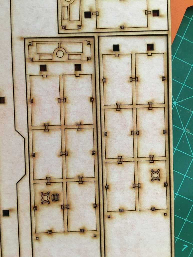 The biggest task, with pre-painted kits, is removing all the tape from both sides.  All those laser cuts create tons of tiny bits and pieces to remove.