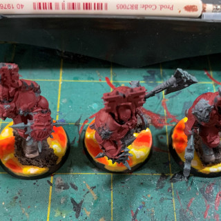 Painting a Khorgorath and more lava bases