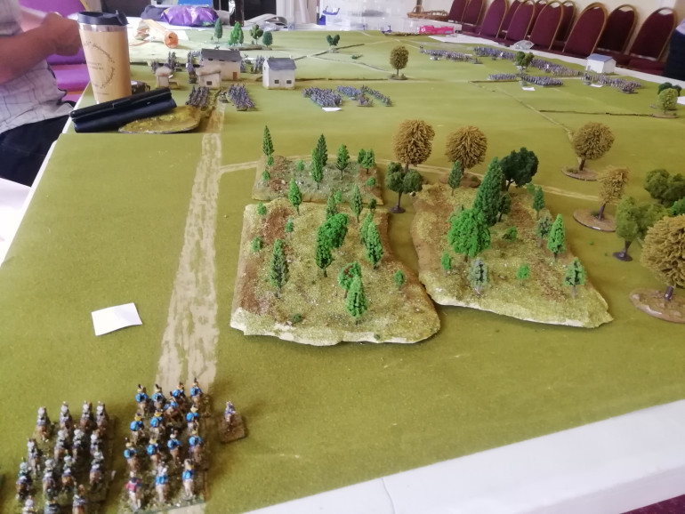 In the British right Dutch and Belgium cavalry race in to help