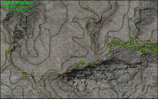 Here is the map for today's game.  Yes, the terrain is a little rough.  This is where 411th Spetsnaz Detachment / 22nd Special Service Brigade GRU will be trying to seal off arms and supply routes to the mujahadeen across the border from Pakistan.