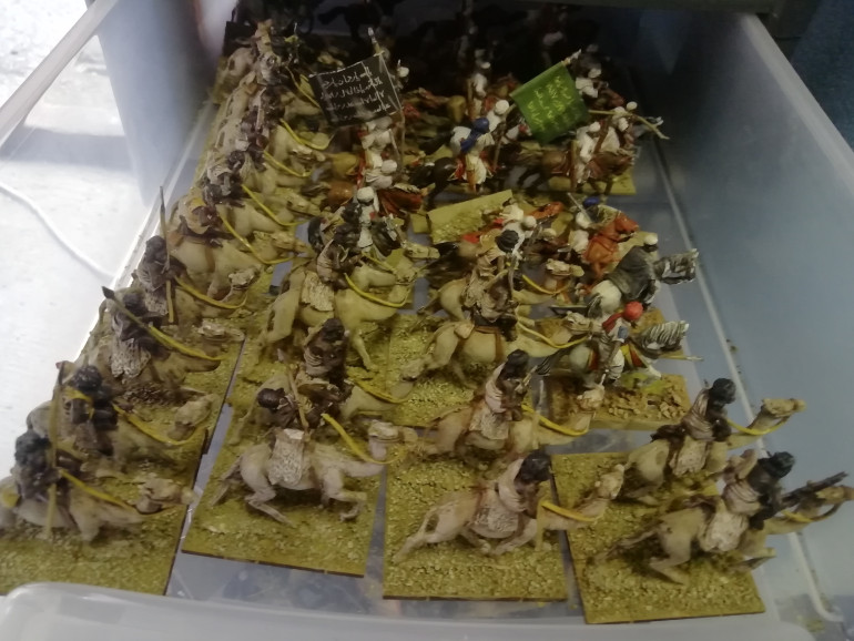 With the Infantry finished this morning I moved in to my cavalry. Not much to do here just touch up some chipped paint and varnish them before giving them some new sand bases to