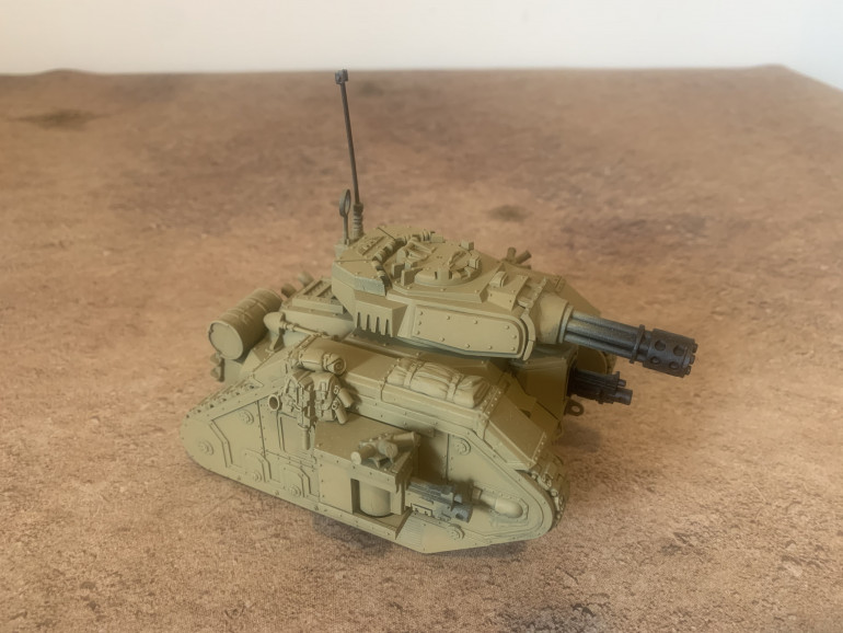 Next - Leman Russ Punisher, I have the other weapons options for the turret and sponsons primed also, but will paint in a separate update. 