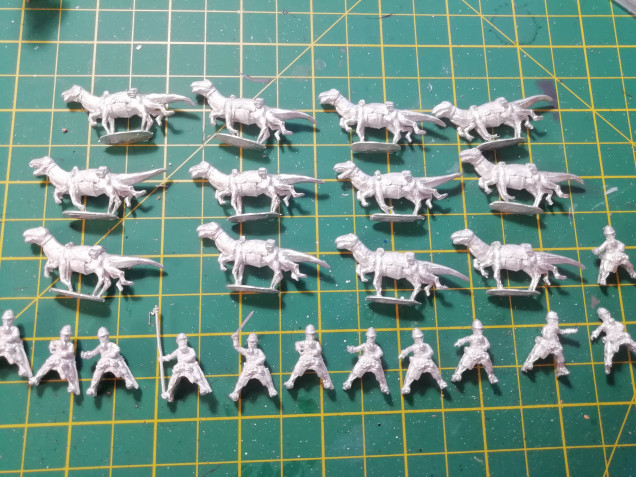 My cavalry didn't come with lancers. Anyone know what I could use for lancers for 18mm minis!