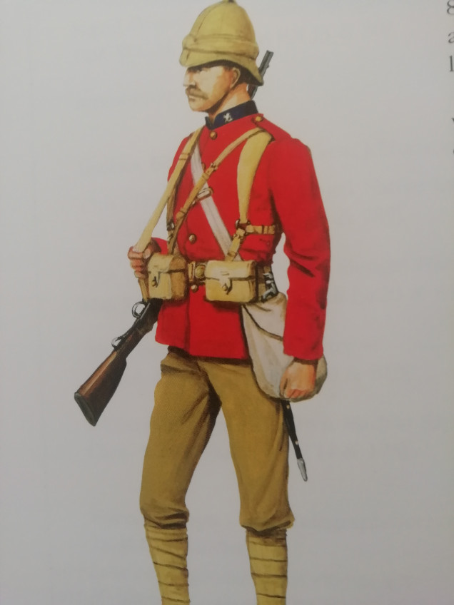 Day off today so I set a goal of getting all my British infantry completed. For inspiration I took a look at uniforms in the Sudan rather than Zululand and added some khaki. 