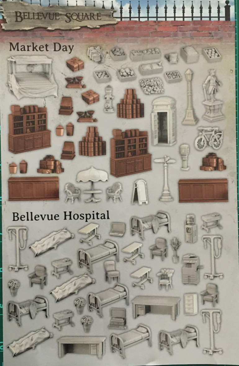 A couple more sets of hospital bits to paint and then onto all those old time cans and packages.  Still looking at reference for those.