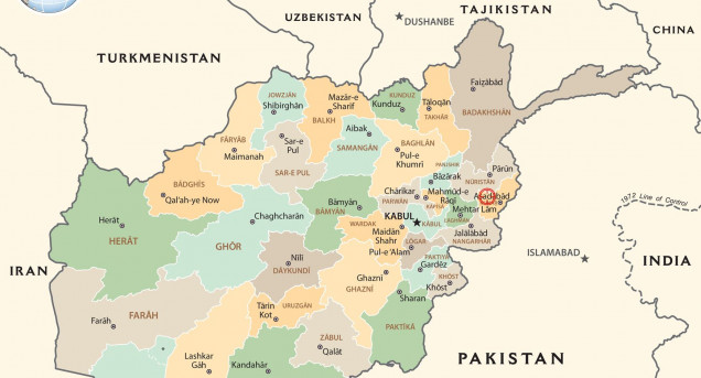 Overview area map showing the approximate location of today's op, near the border town of Asadabad in the Kunar Province.